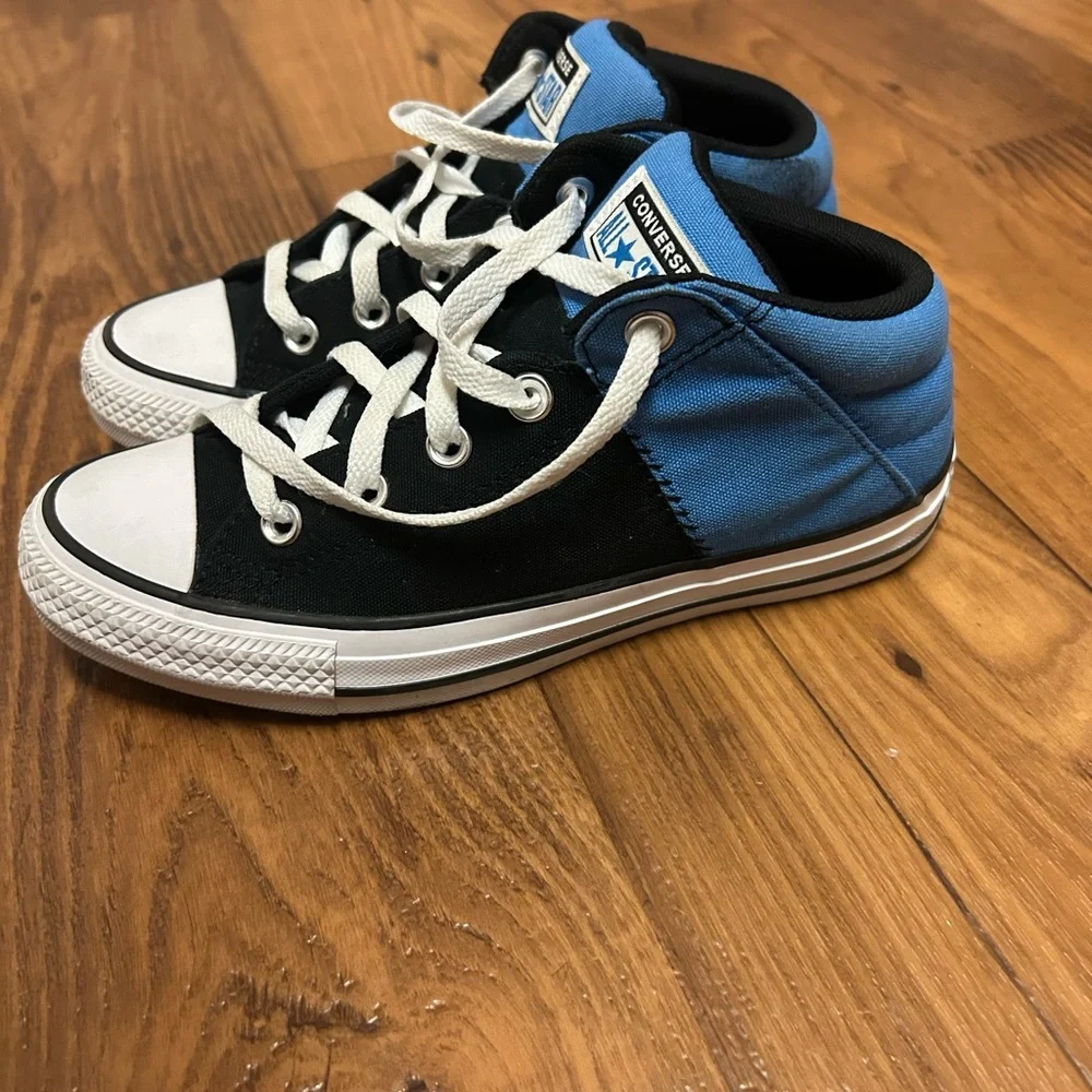 Converse Kids' Black and Blue Sneakers - Picture 3 of 4